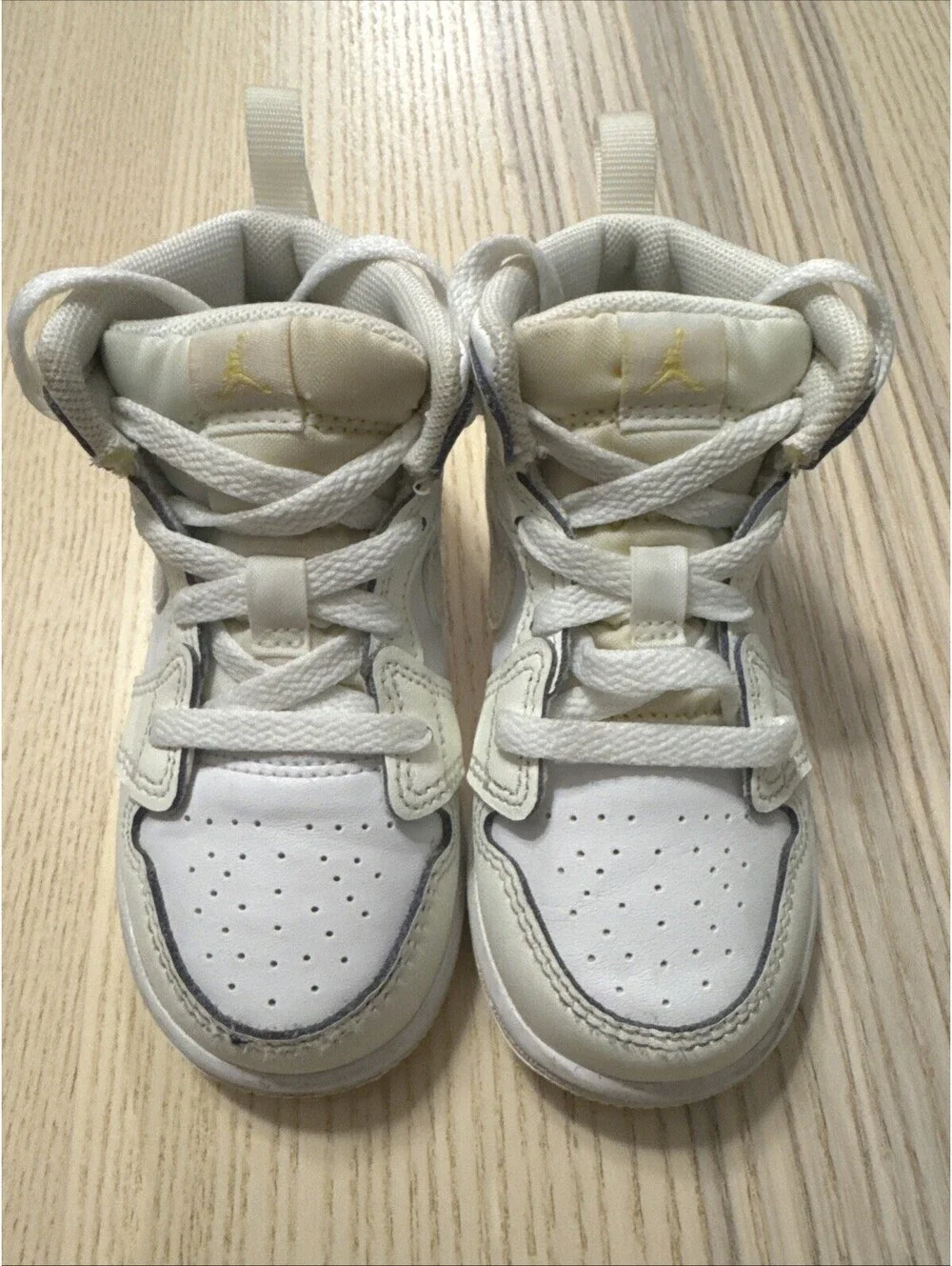 Nike Air Jordan 1 Mid Vivid Sulfur White Yellow Toddler Shoes FD8782-181 Sz 7C